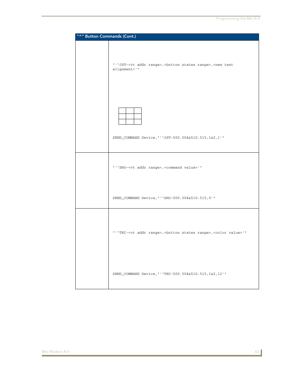 AMX Mio Modero R-4 User Manual | Page 71 / 103