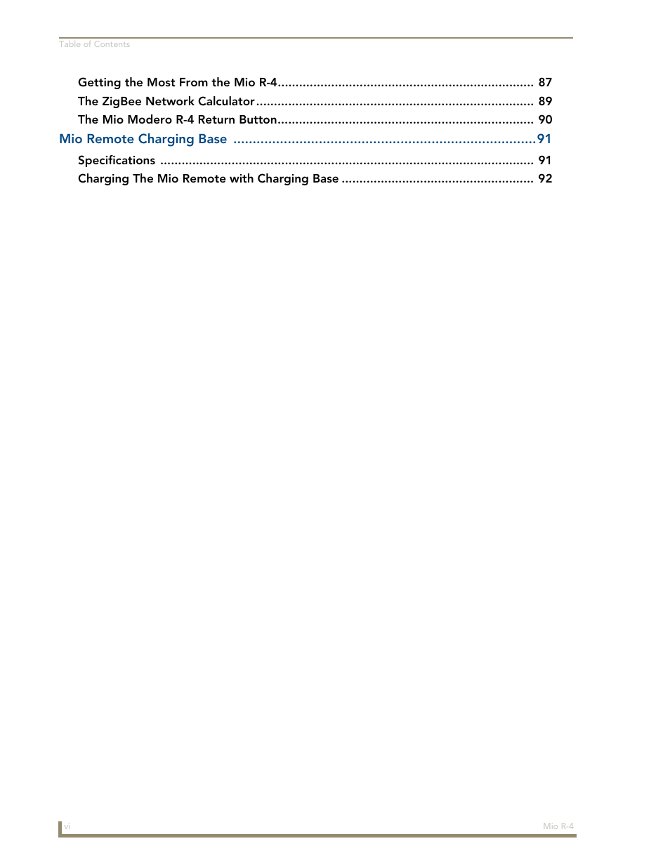 AMX Mio Modero R-4 User Manual | Page 8 / 103