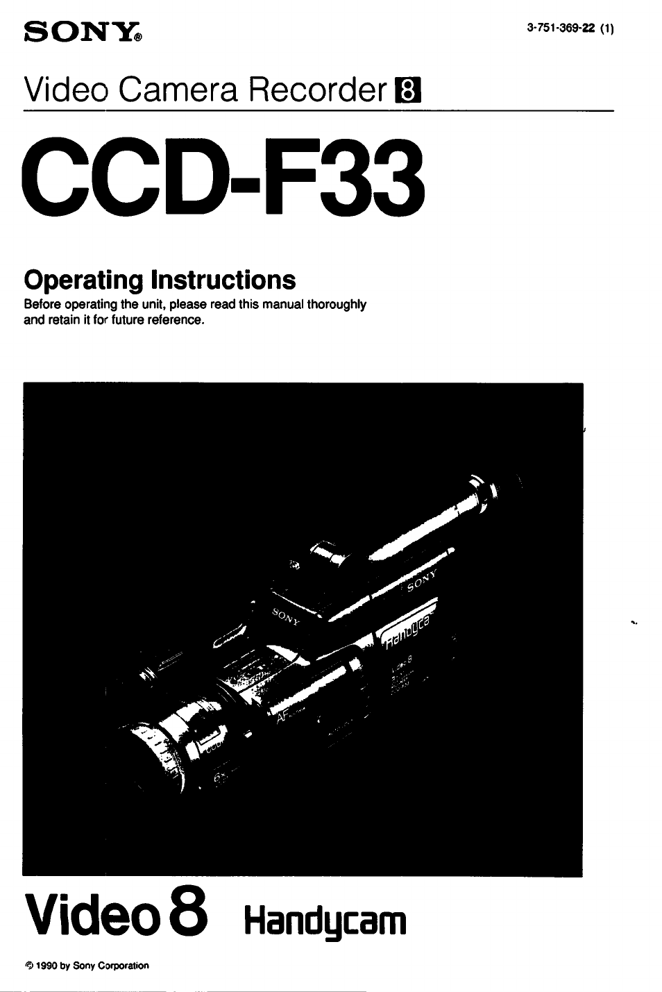 Sony CCD-F33 User Manual | 52 pages