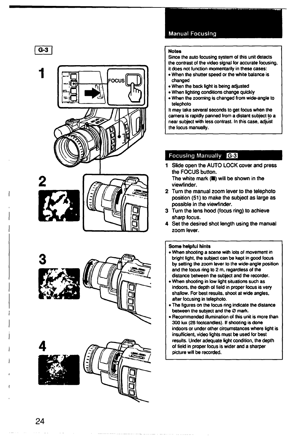 Notes, Some helpful hints | Sony CCD-F33 User Manual | Page 24 / 52