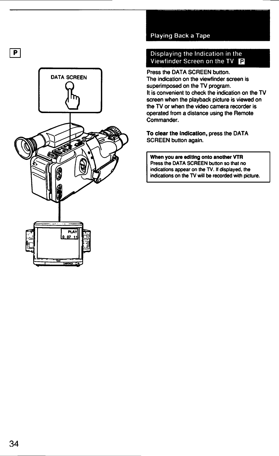 Sony CCD-F33 User Manual | Page 34 / 52