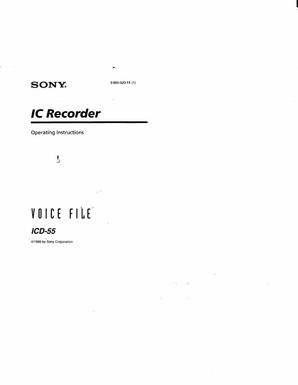 Sony ICD-55 User Manual | 44 pages