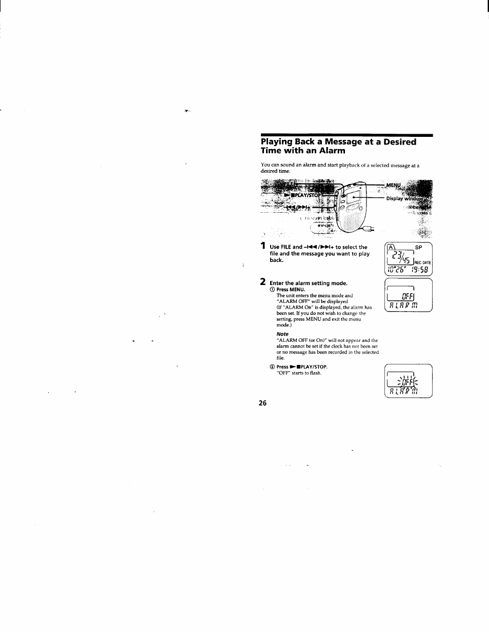 Sony ICD-55 User Manual | Page 26 / 44