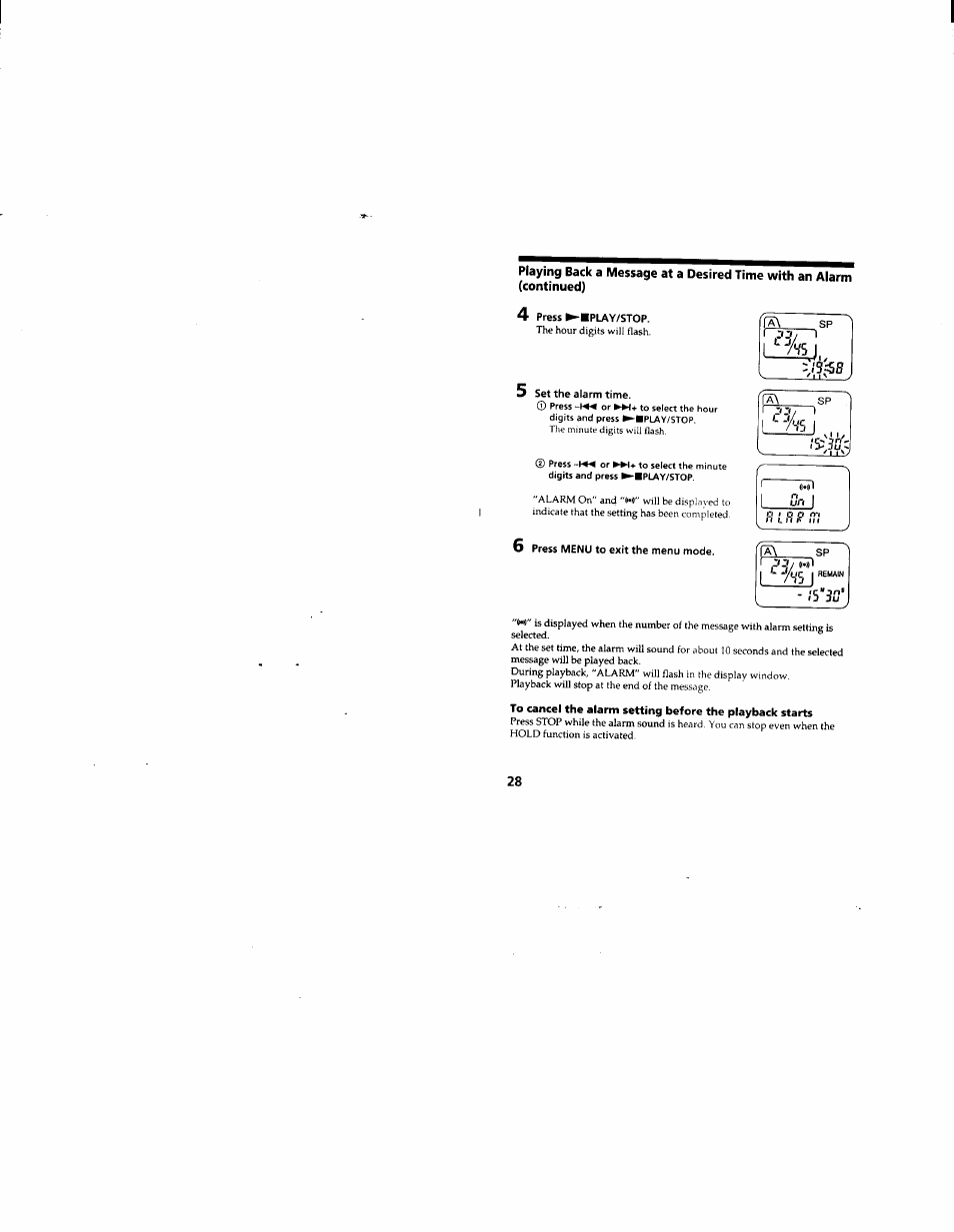 I / v | Sony ICD-55 User Manual | Page 28 / 44