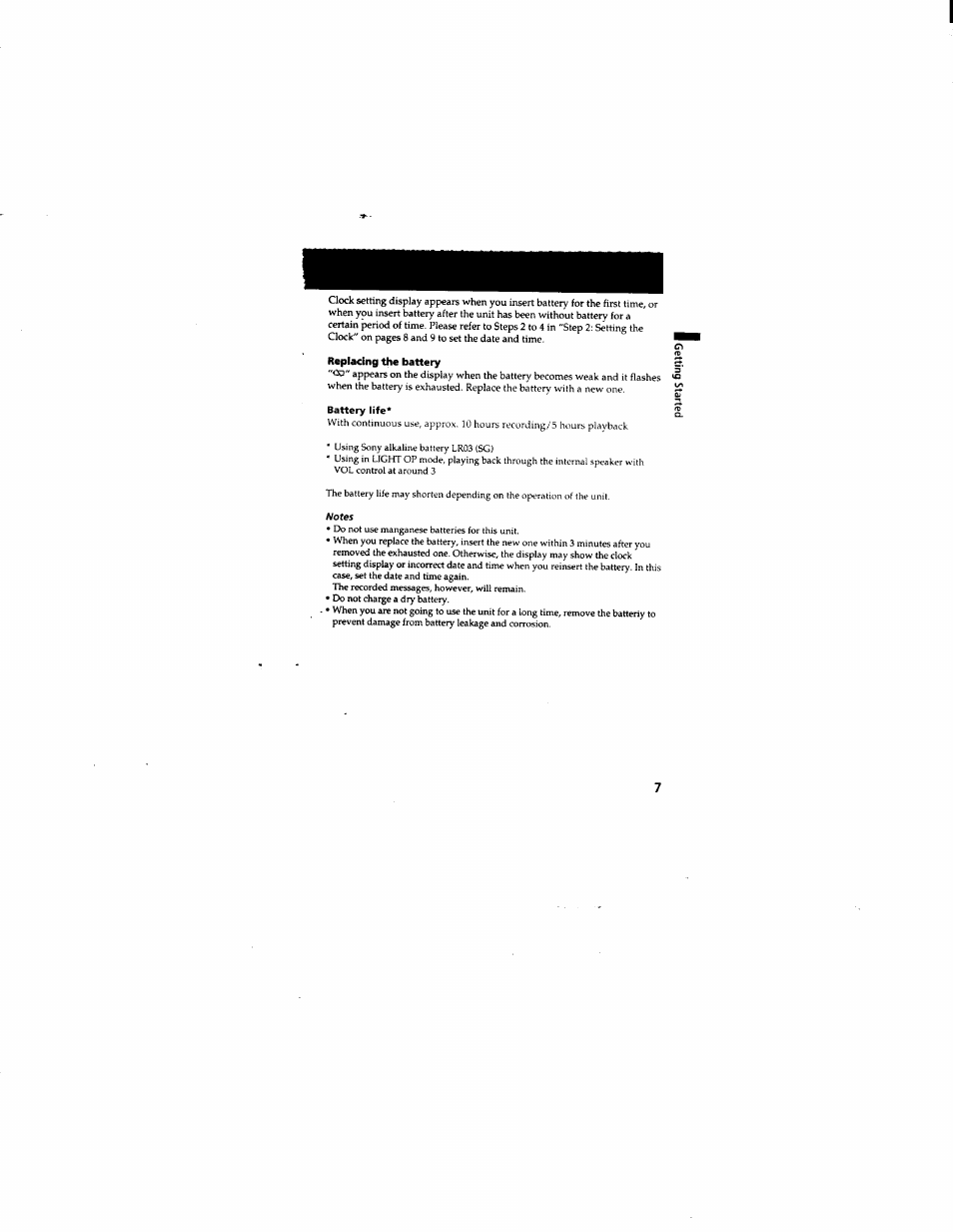 Sony ICD-55 User Manual | Page 7 / 44