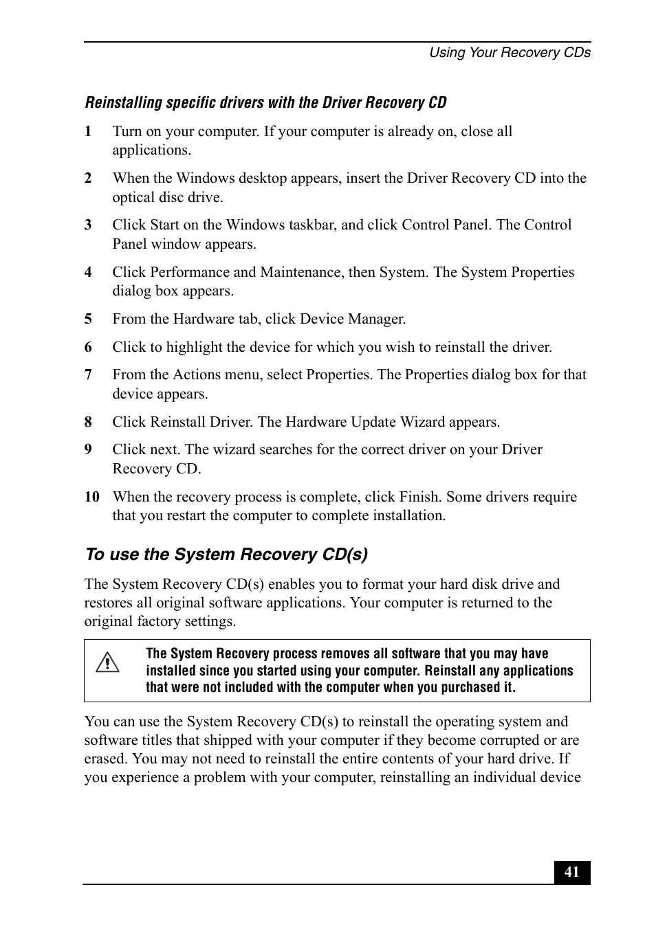 Sony PCG-GRX650 User Manual | Page 41 / 56