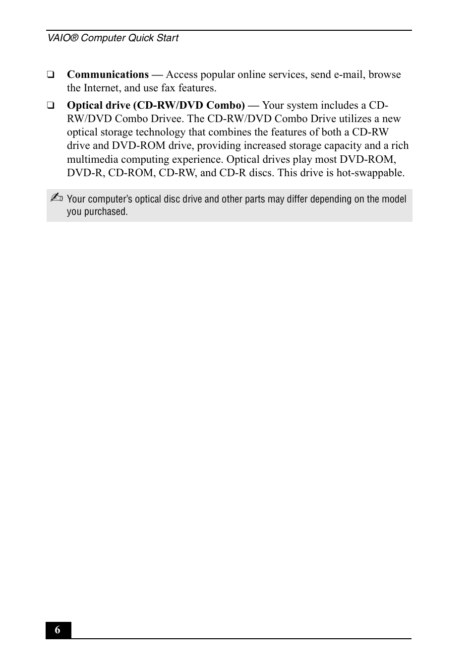 Sony PCG-GRX650 User Manual | Page 6 / 56