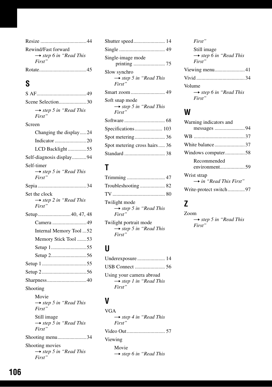 Sony DSC-W100 User Manual | Page 106 / 107