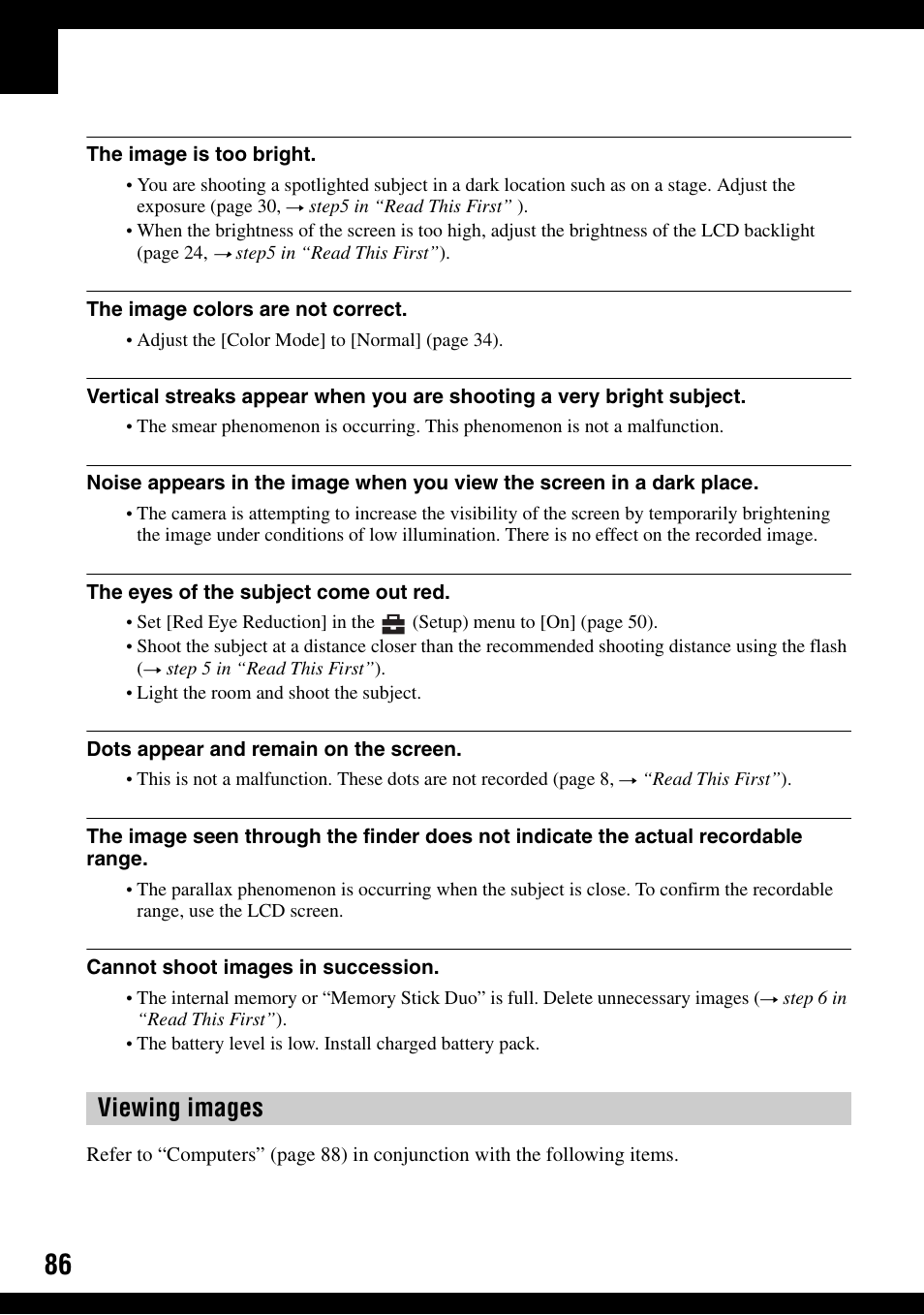 Viewing images | Sony DSC-W100 User Manual | Page 86 / 107