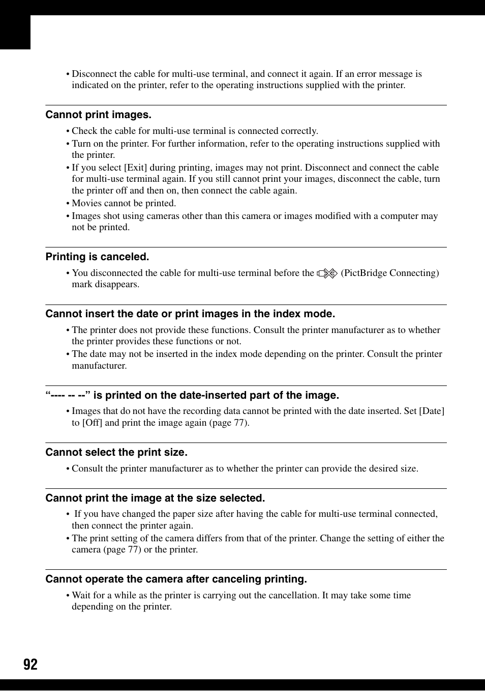 Sony DSC-W100 User Manual | Page 92 / 107