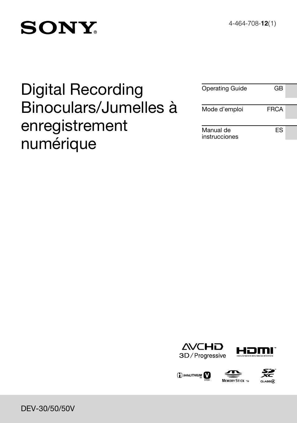 Sony DEV-50 User Manual | 116 pages