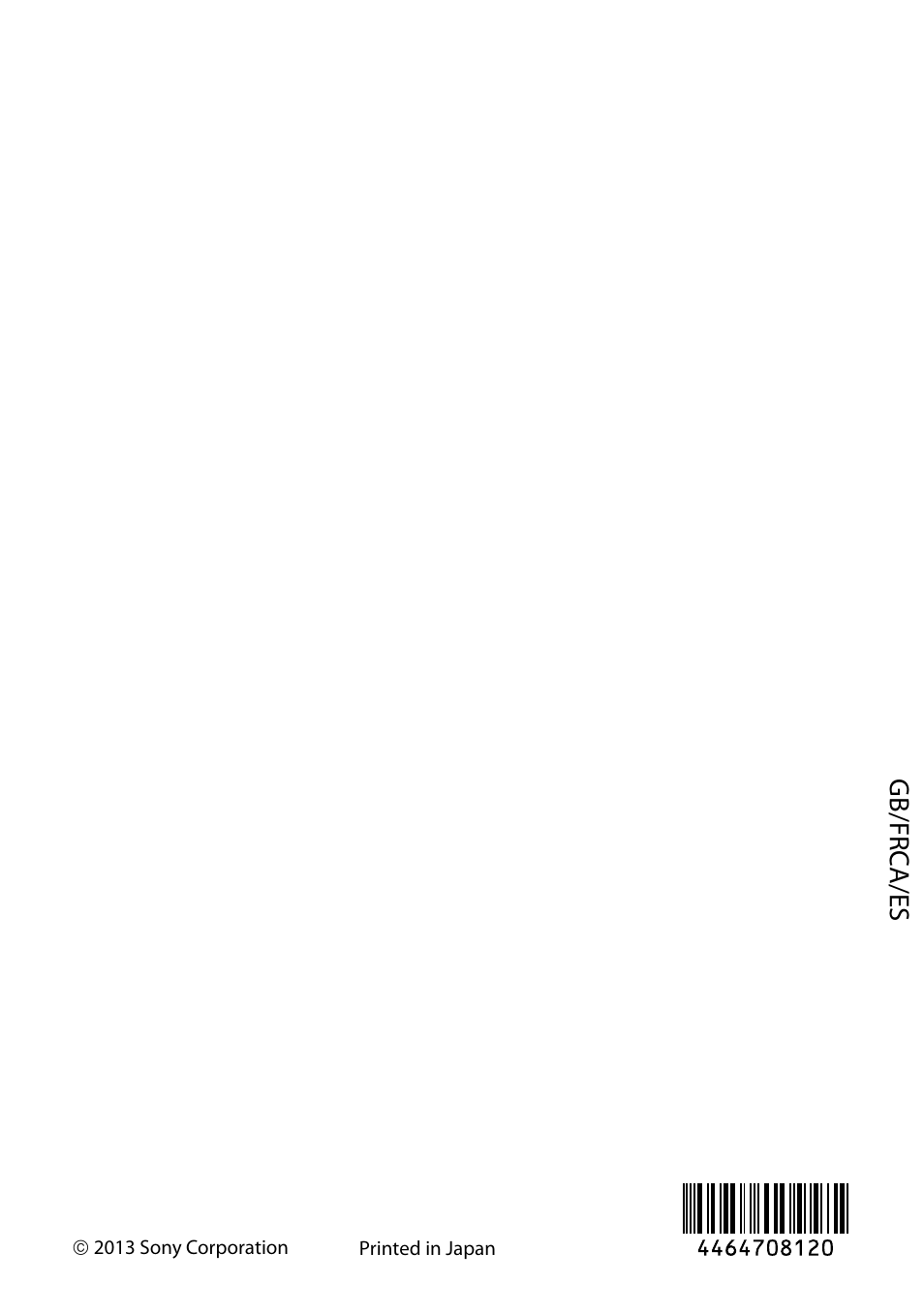 Gb/fr ca/es | Sony DEV-50 User Manual | Page 116 / 116