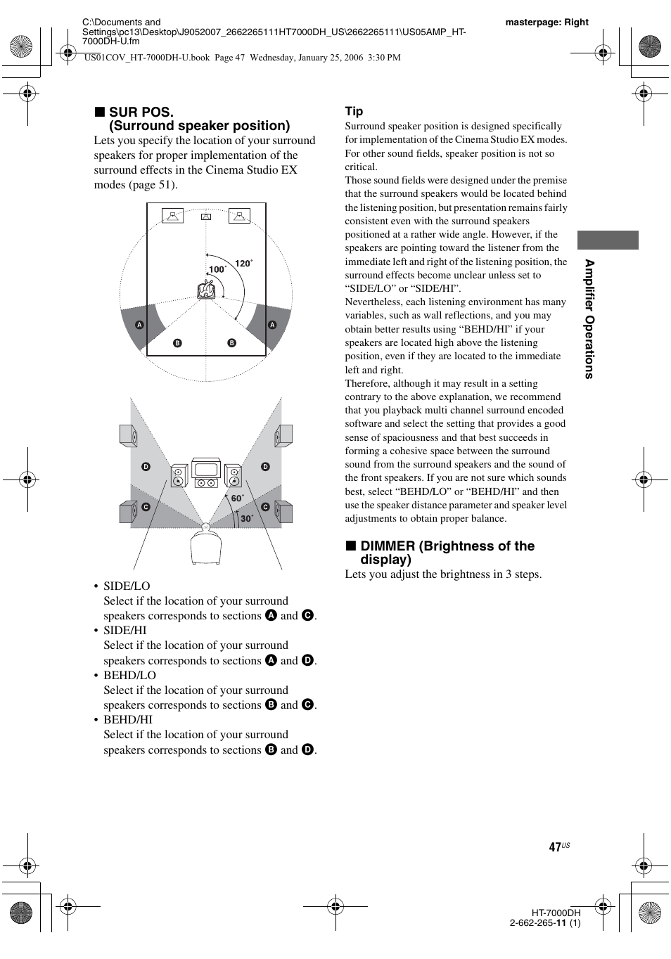 Sony STR-K7000 User Manual | Page 47 / 84