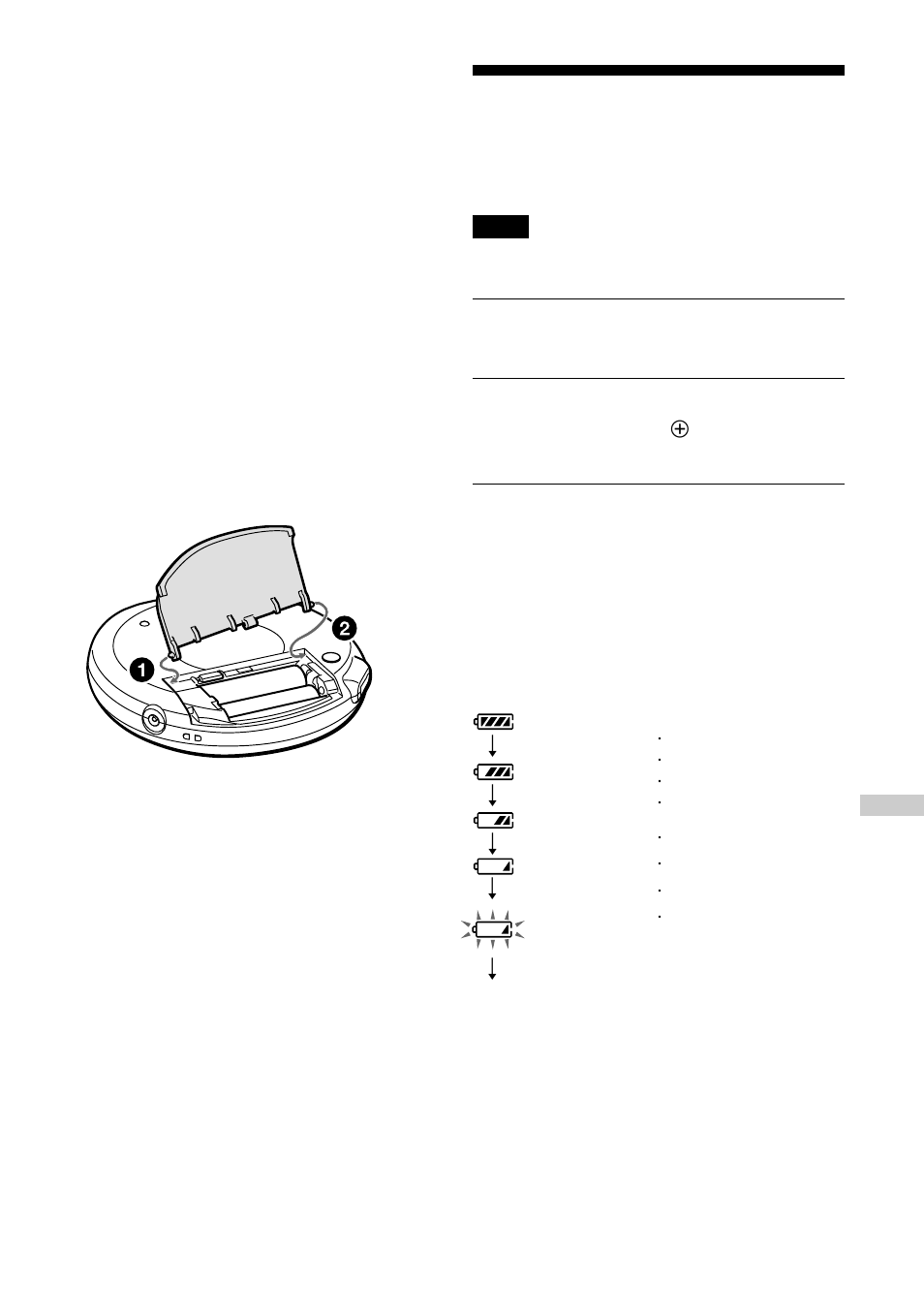 Using the dry batteries, 19 using the dry batteries | Sony D-EJ626CK User Manual | Page 19 / 28