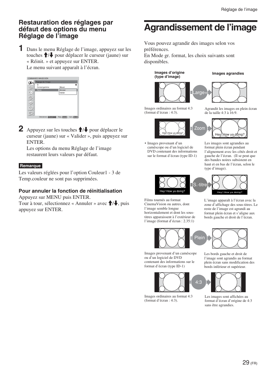 Agrandissement de l’image | Sony FWD-42PV1 User Manual | Page 123 / 328