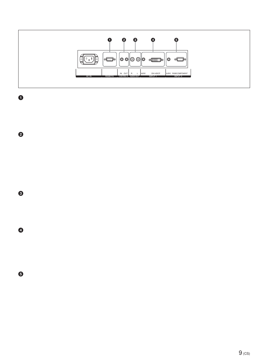 连接器面板（底部 | Sony FWD-42PV1 User Manual | Page 289 / 328