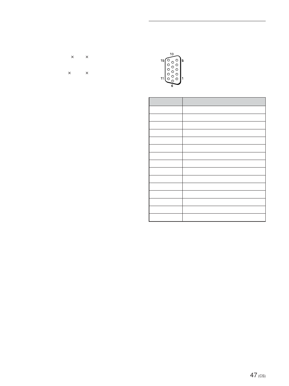 管脚配置 | Sony FWD-42PV1 User Manual | Page 327 / 328