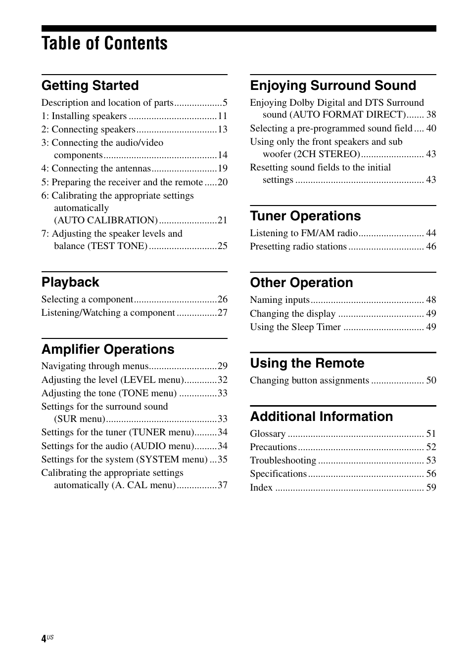 Sony HT-DDW795 User Manual | Page 4 / 60
