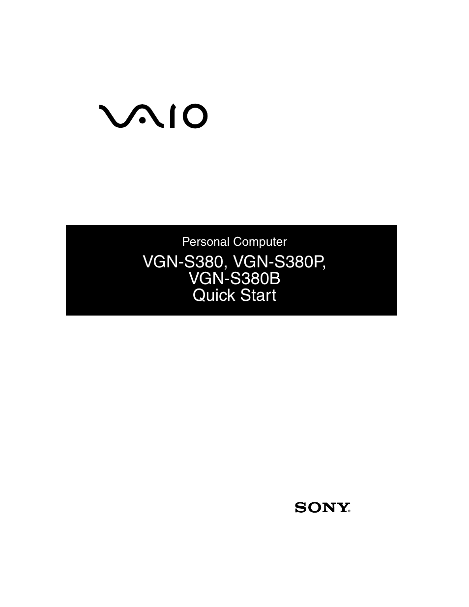 Sony VGN-S380P User Manual | 44 pages