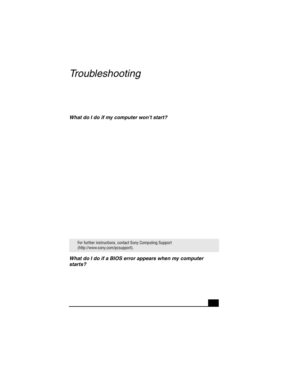 Troubleshooting | Sony VGN-S380P User Manual | Page 37 / 44