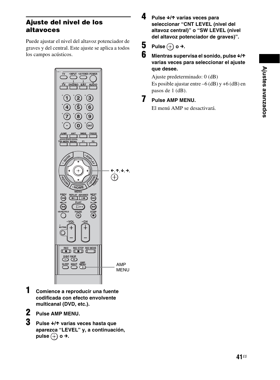 Ajuste del nivel de los altavoces | Sony RHT-G800 User Manual | Page 145 / 160