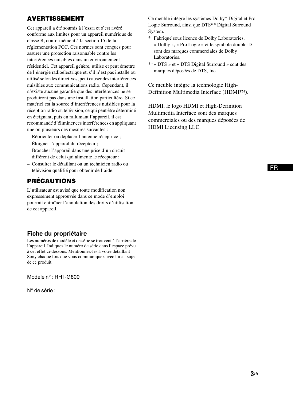 Sony RHT-G800 User Manual | Page 53 / 160