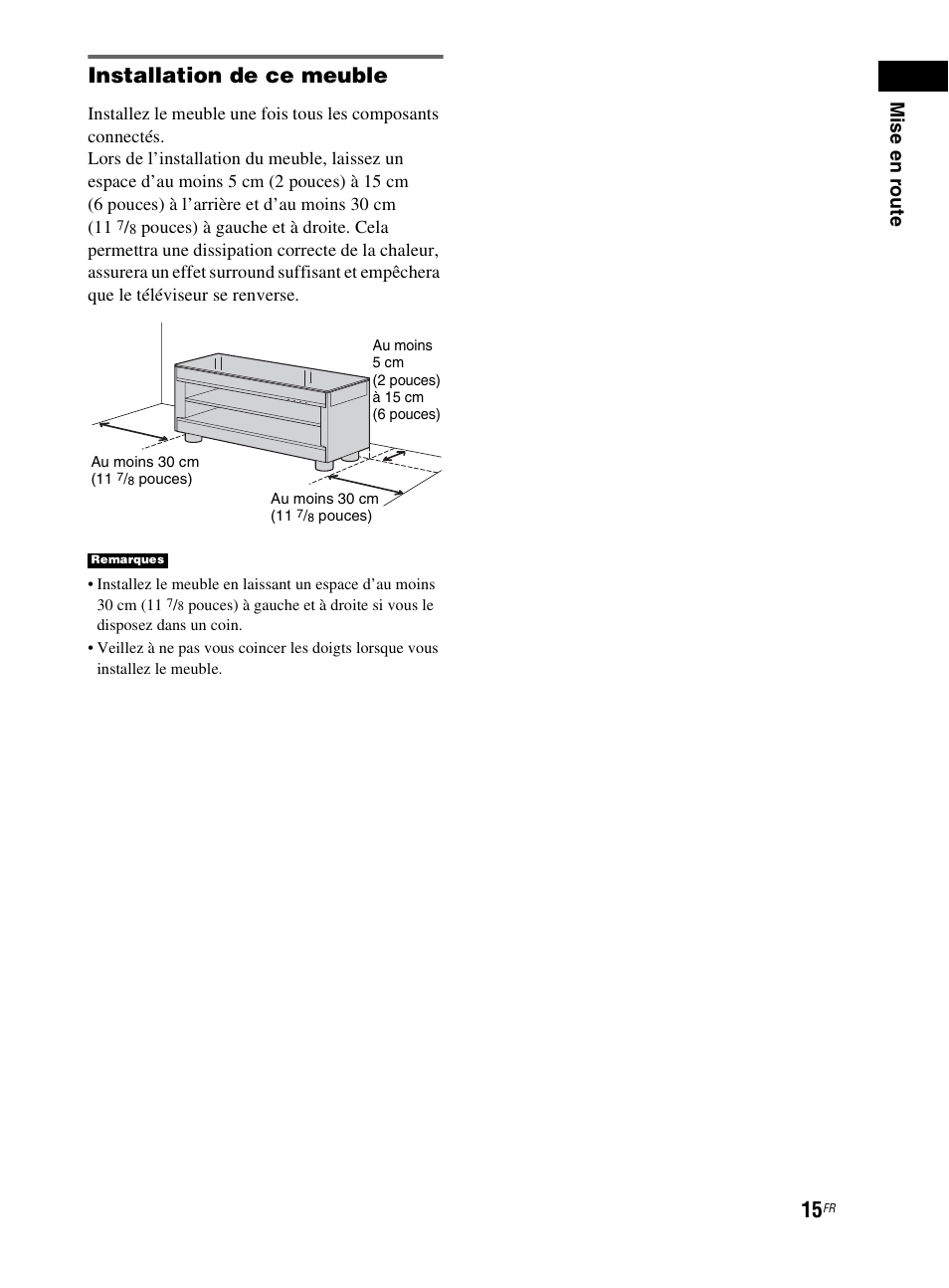 Installation de ce meuble | Sony RHT-G800 User Manual | Page 65 / 160