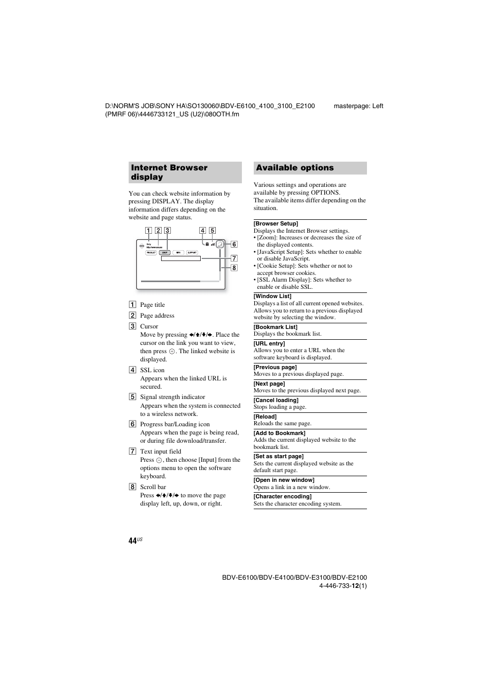 Sony BDV-E2100 User Manual | Page 44 / 72