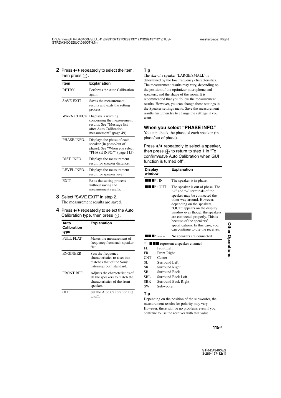 Sony STR-DA3400ES User Manual | Page 115 / 144