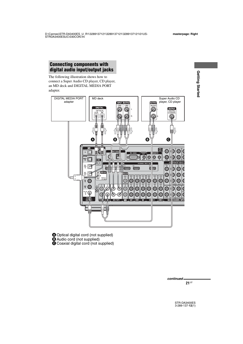 Sony STR-DA3400ES User Manual | Page 21 / 144