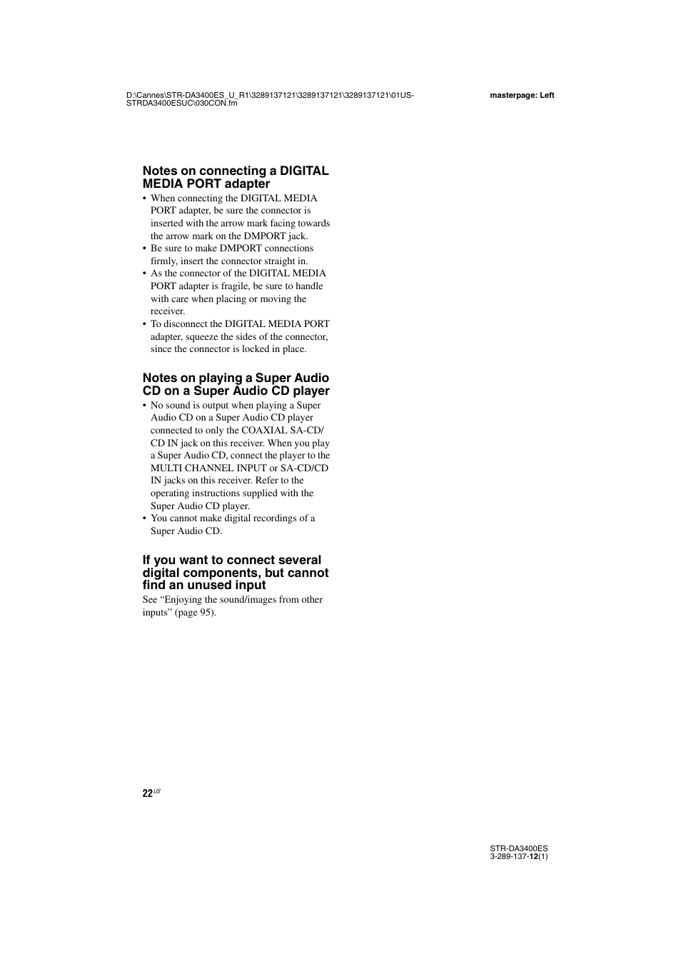 Sony STR-DA3400ES User Manual | Page 22 / 144