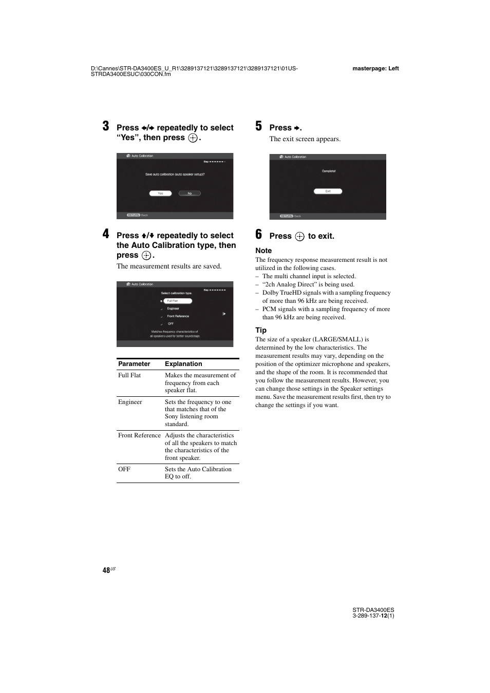 Sony STR-DA3400ES User Manual | Page 48 / 144