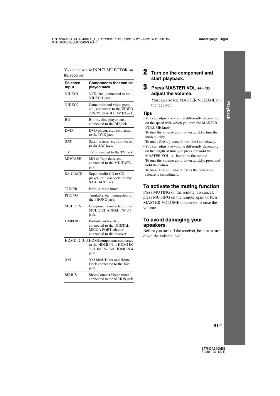 Sony STR-DA3400ES User Manual | Page 51 / 144