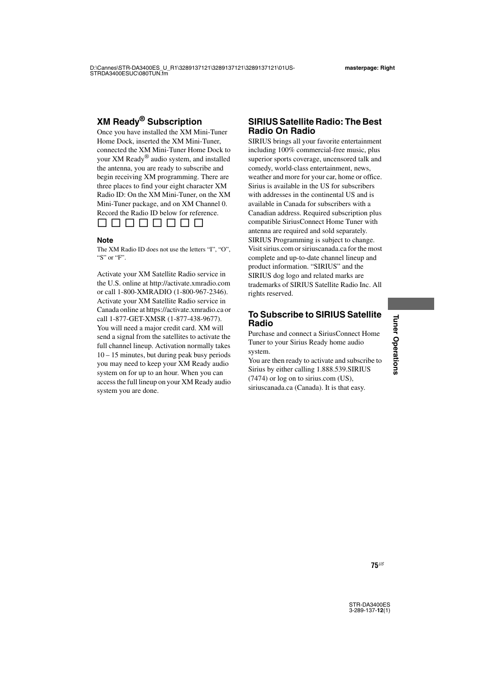 Sony STR-DA3400ES User Manual | Page 75 / 144