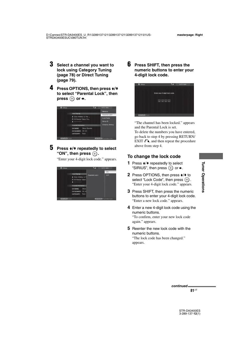 Sony STR-DA3400ES User Manual | Page 81 / 144