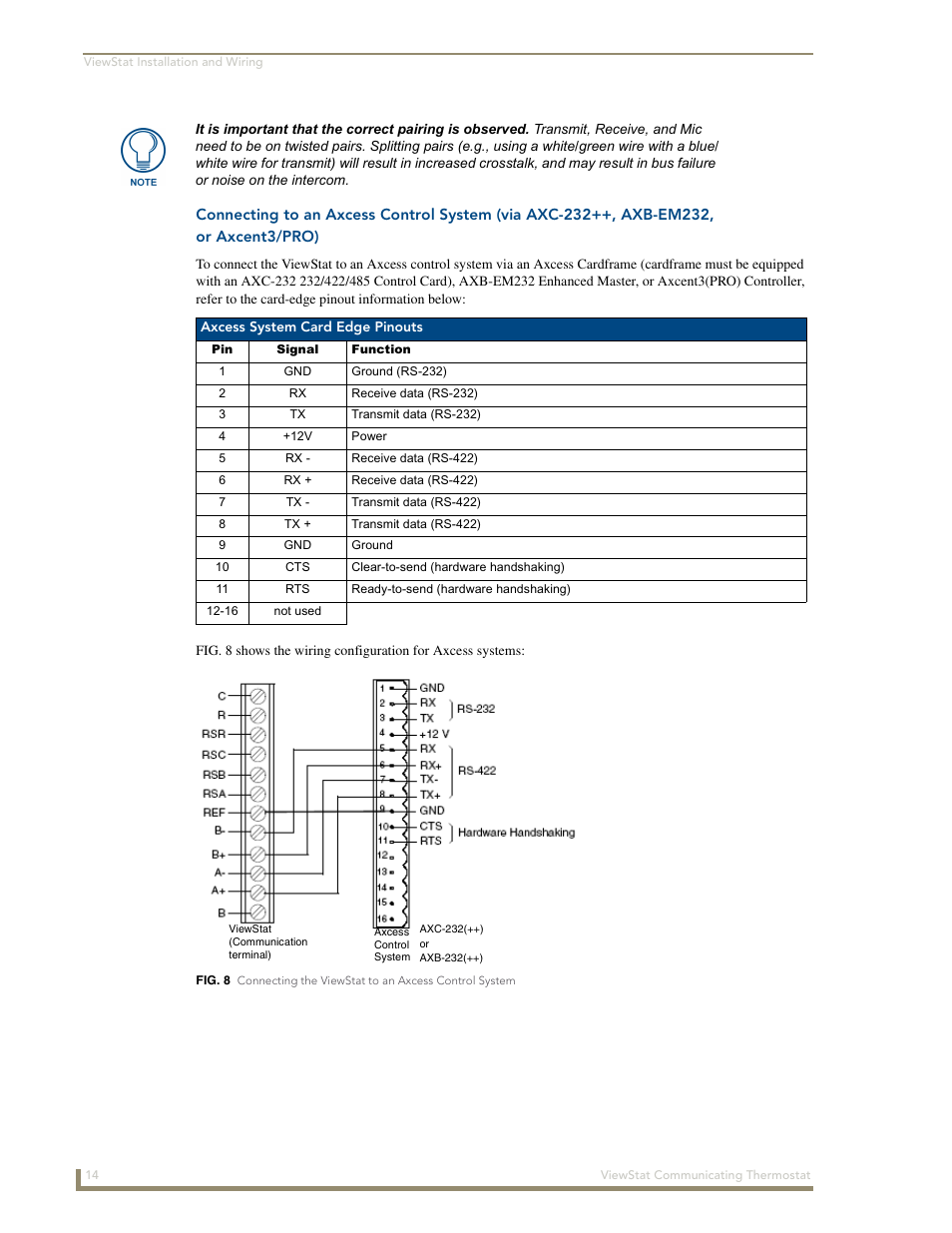 Or axcent3/pro) | AMX ViewStat User Manual | Page 20 / 68