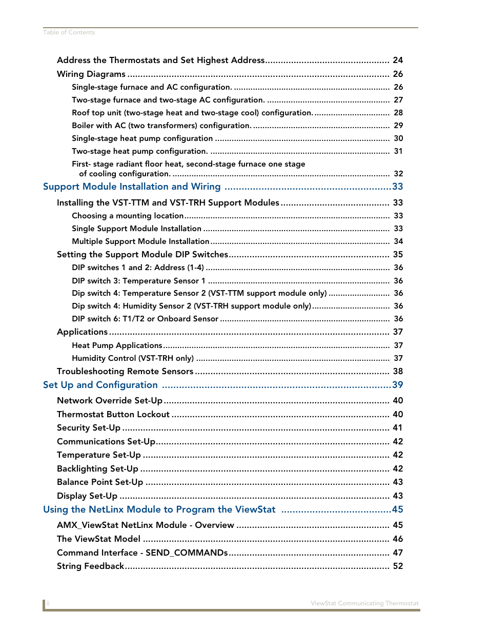 AMX ViewStat User Manual | Page 4 / 68