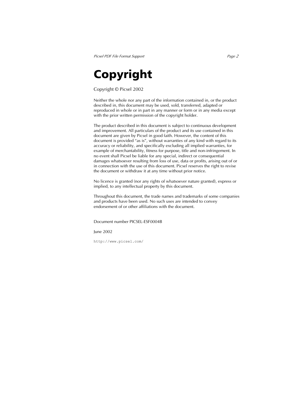 Copyright | Sony PEG-NZ90 User Manual | Page 2 / 10