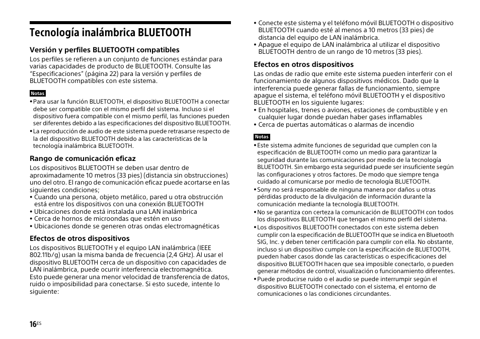 Tecnología inalámbrica bluetooth | Sony HT-XT1 User Manual | Page 62 / 72