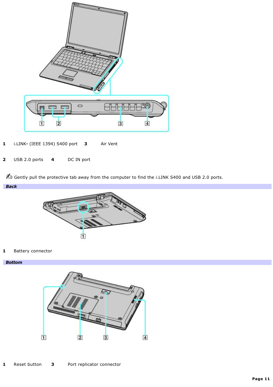 Sony VGN-S170B User Manual | Page 11 / 228