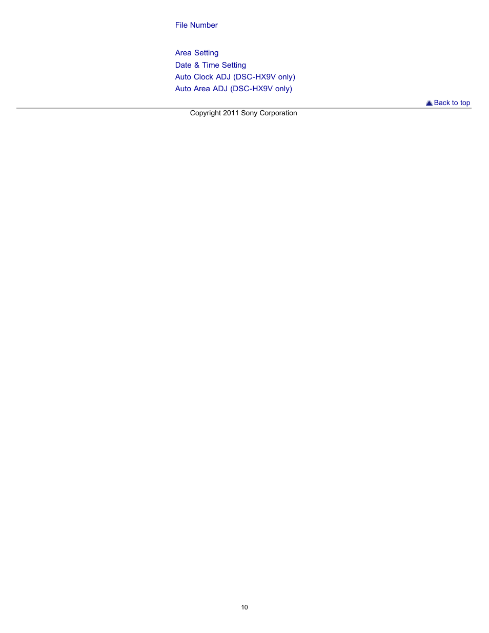 Sony DSC-HX9V User Manual | Page 10 / 289