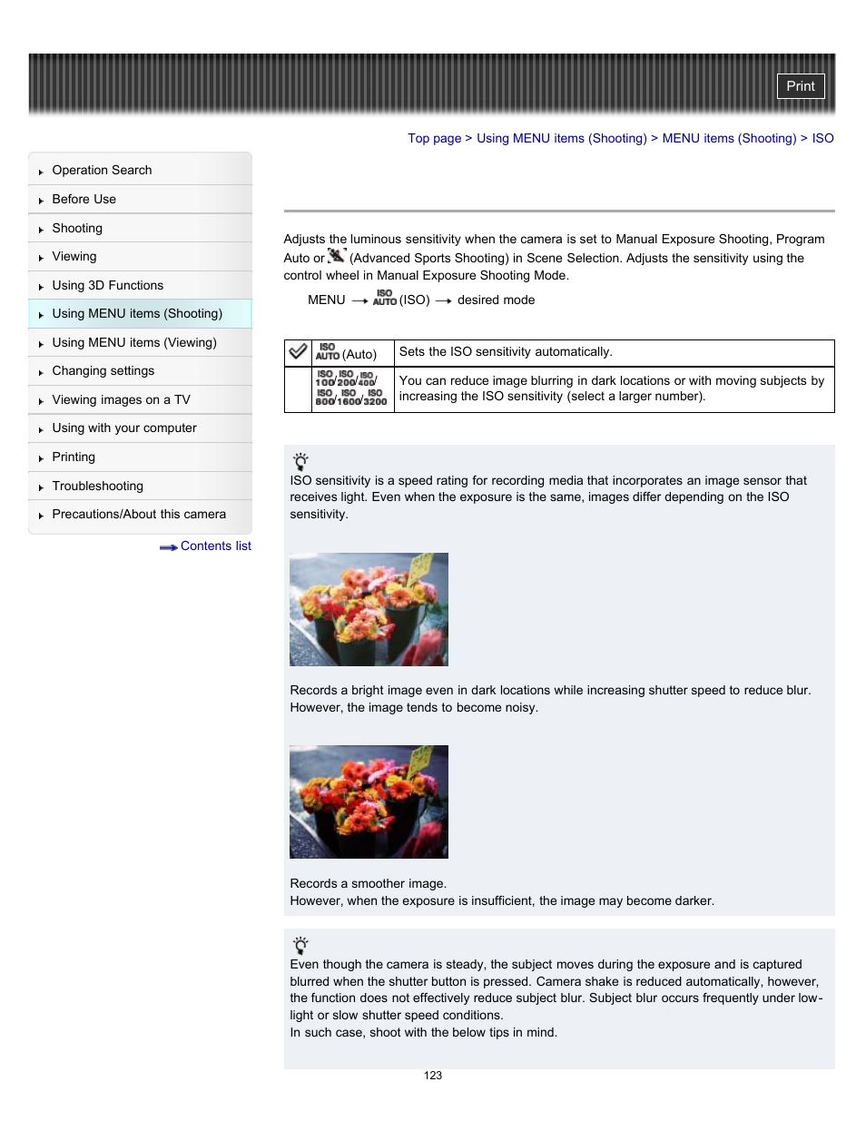 Sony DSC-HX9V User Manual | Page 123 / 289