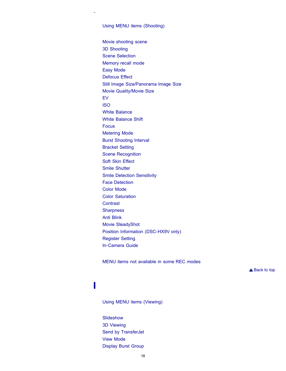 Sony DSC-HX9V User Manual | Page 18 / 289