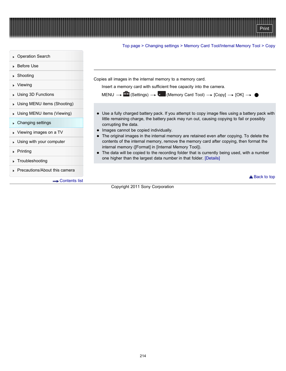 Copy, Details | Sony DSC-HX9V User Manual | Page 214 / 289