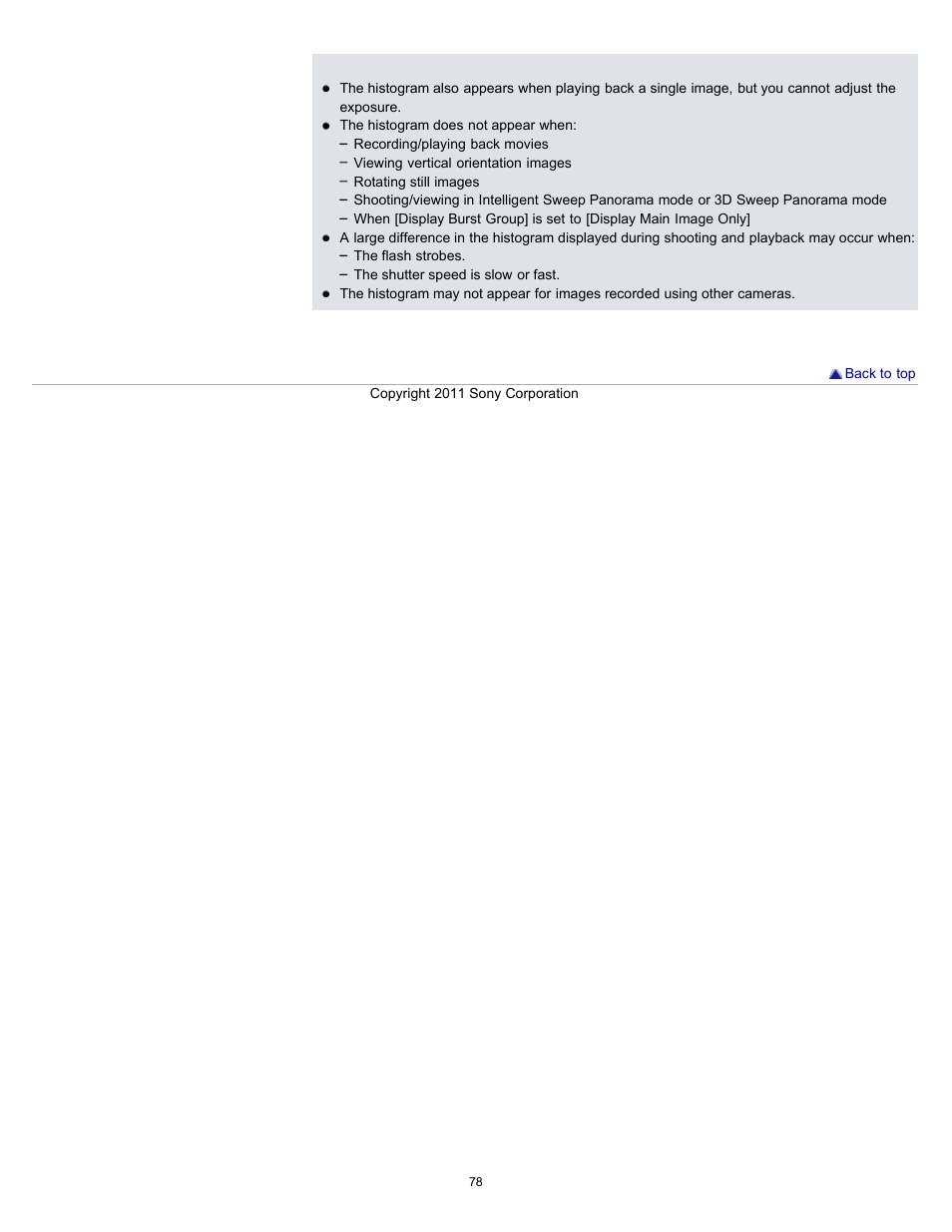 Sony DSC-HX9V User Manual | Page 78 / 289