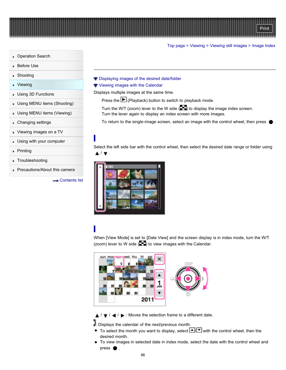 Image index | Sony DSC-HX9V User Manual | Page 86 / 289