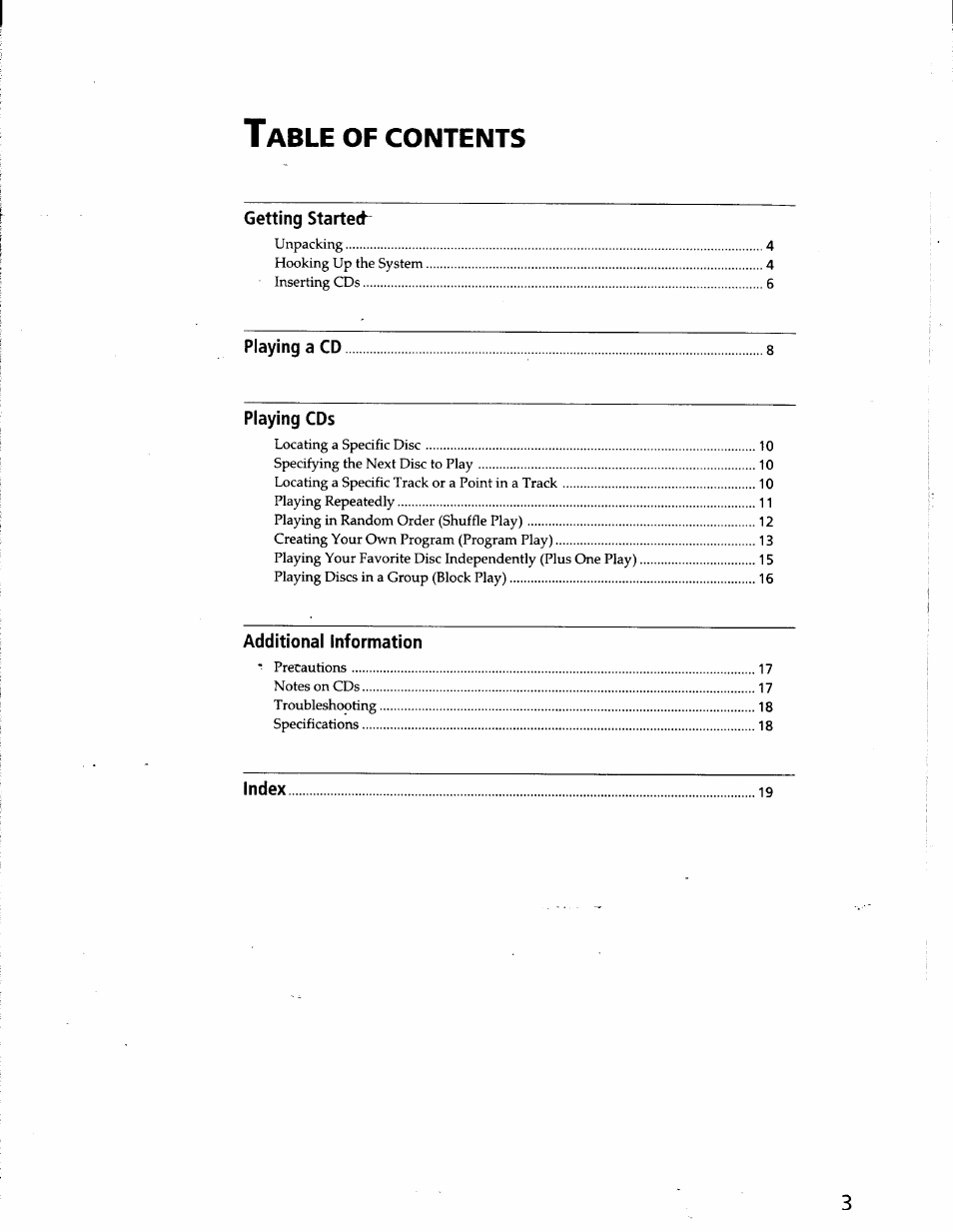 Sony CDP-CX53 User Manual | Page 3 / 19