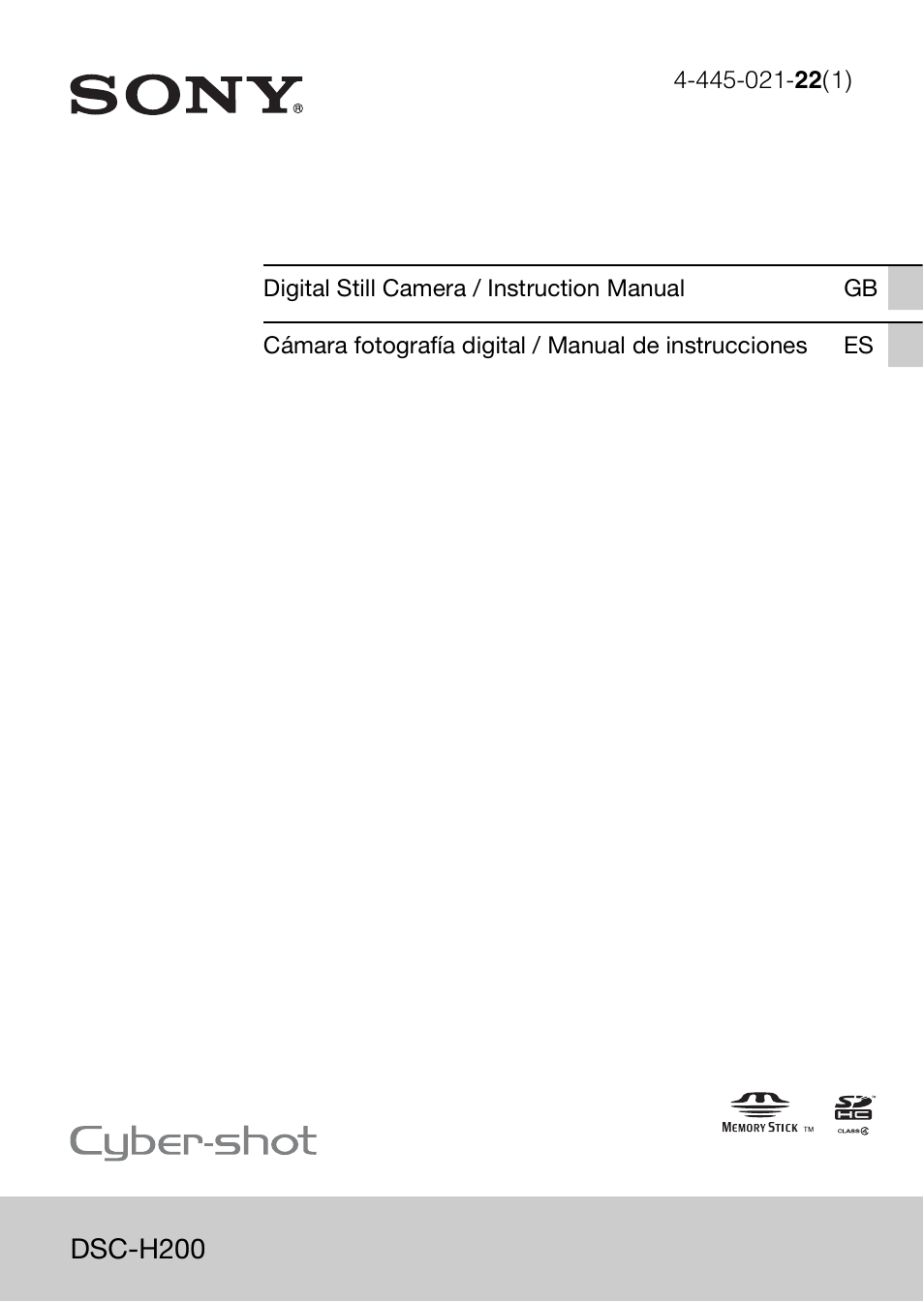 Sony DSC-H200 User Manual | 48 pages