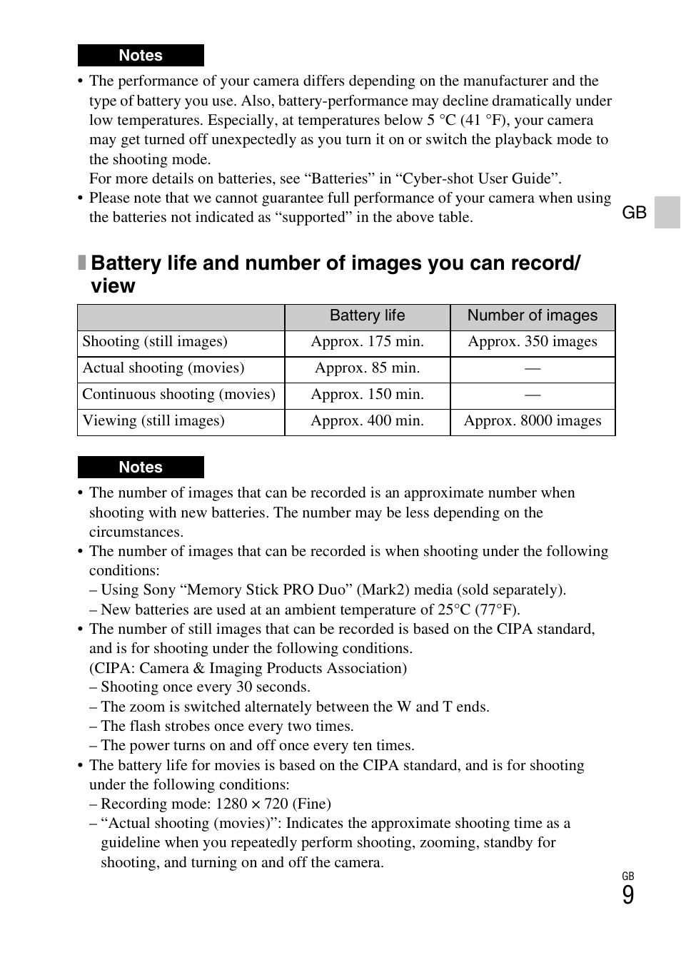 Sony DSC-H200 User Manual | Page 9 / 48