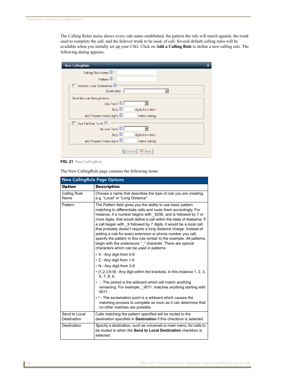 AMX SIP Communications Gateway CSG-500 User Manual | Page 36 / 84